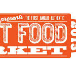 The vintage-style orange and white logo designed for the first annual Street Food Market held March 24, 2013 at the San Diego Public Market. (Logo by Heidi Spurgin of Get Pure Design)